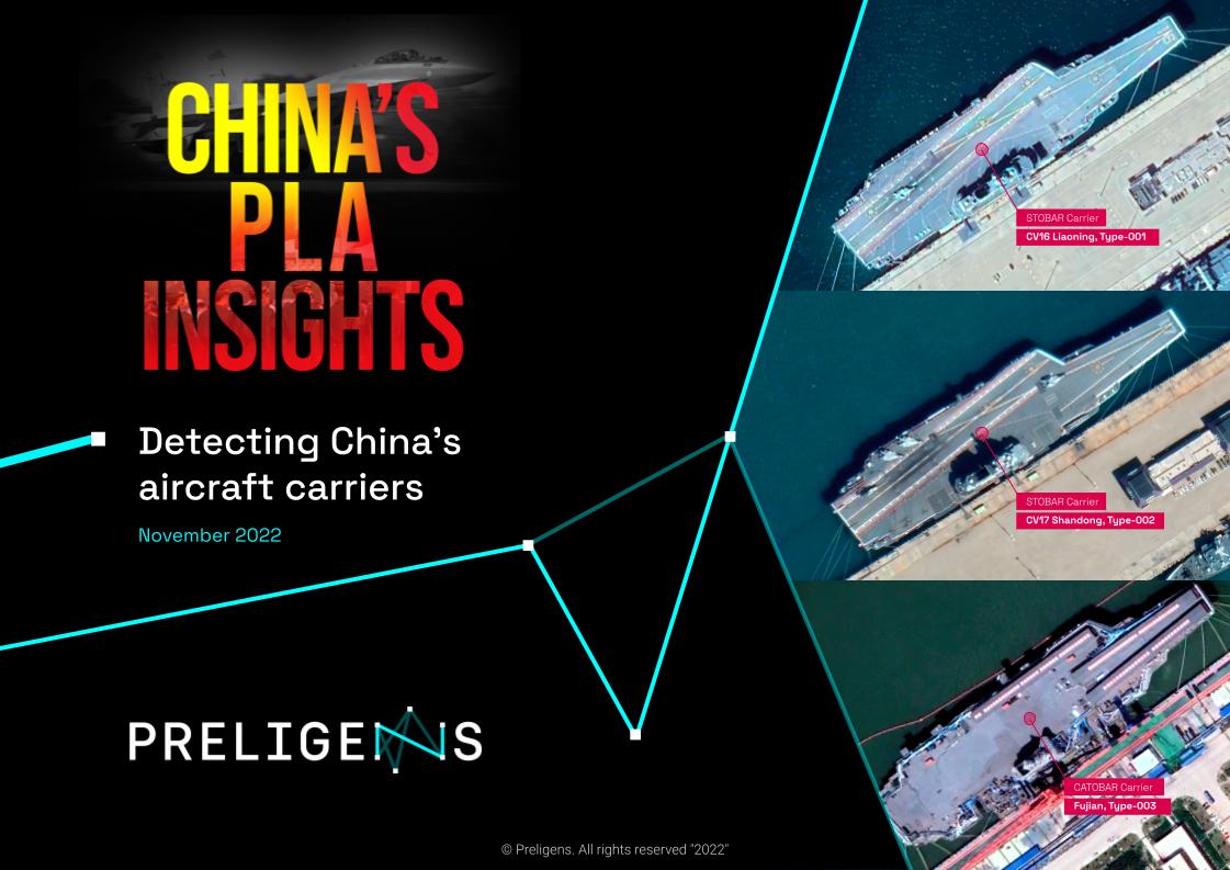 Preligens Insights - Detecting China's PLA aircraft carriers